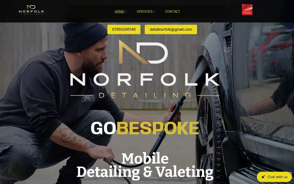 Norfolk Detailing website, designed by BeardyWeb